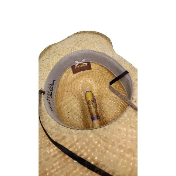 Monte Carlo Straw Raffia Bullhide Hat Co Western Rockabilly Boho Cowboy Size XL - Picture 11 of 11